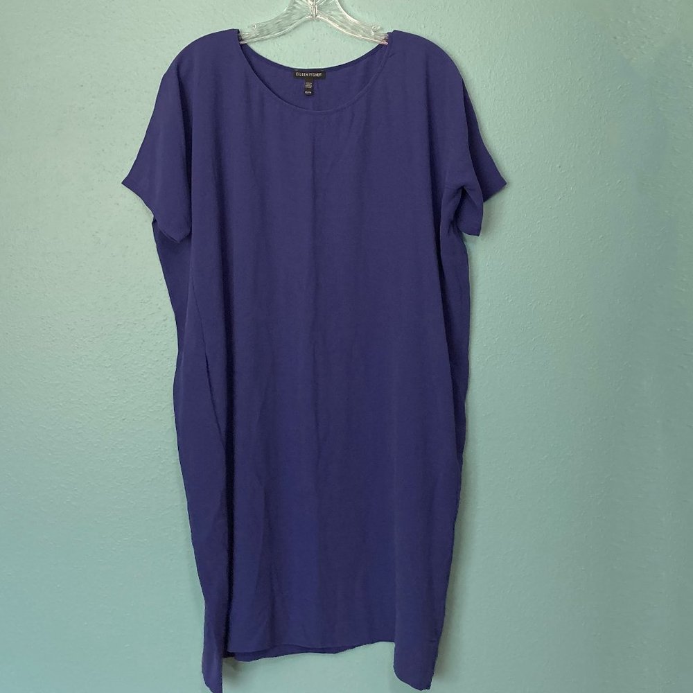Eileen Fisher oversized / boxy knee-length dress with hidden side pockets